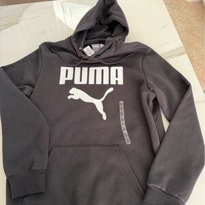 NWT Puma black Hoodie with White Logo Brad new